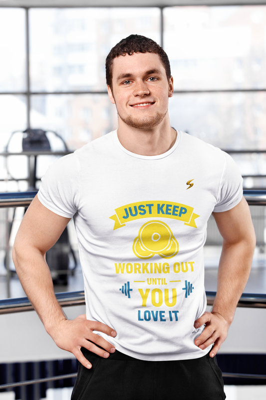 "Men’s Fitness T-Shirt | Motivational Workout Quote Tee for Gym, Training & Daily Wear”