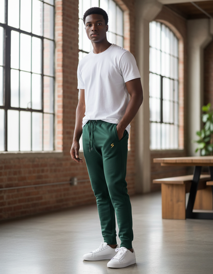 Premium  Joggers – 100% Cotton, 260 GSM, Unisex Tapered Fit with Ribbed Waist
