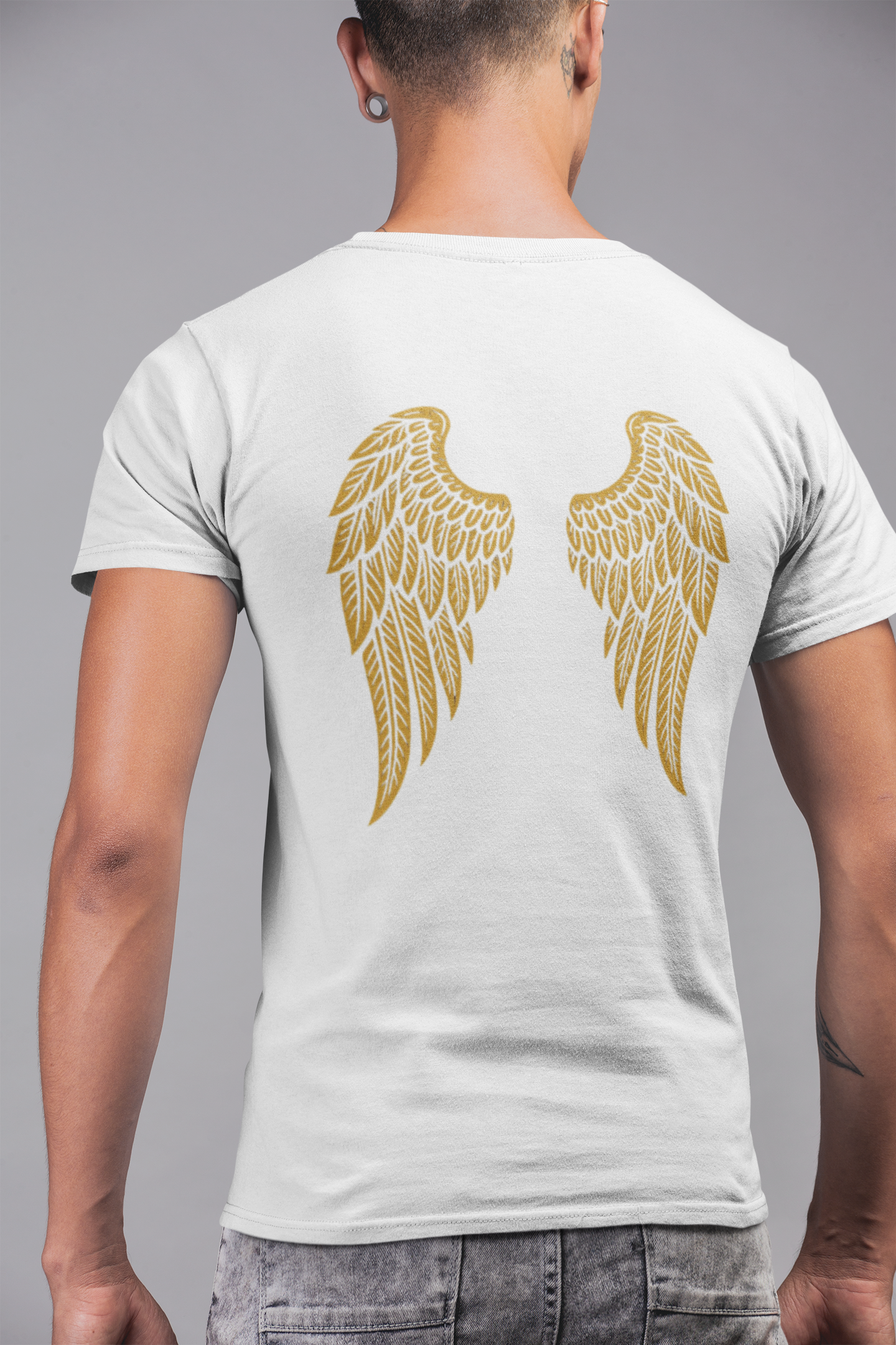 Golden Wings Graphic T-Shirt – Oversized Streetwear Tee